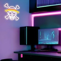 One Piece Neon Sign Luffy Decor Lamp Signs Skull Dimmable Neon Led Lights With 50 Sticks For Teen Bedroom Birthday Anime Cospla