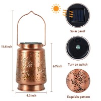 Anytalk Tree Of Life Solar Lantern Lights Outdoor Solar Lanterns Garden Decor Hanging Solar Lantern For Backyard Porch Patio T