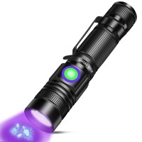 Uv Flashlight Black Light Usb Rechargeable 395Nm Blacklight Mini Woods Lamp Portable Handheld Powerful Led Ultraviolet Lights F