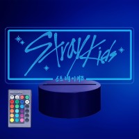 Stay Merch Sk Z Night Light 3D Night Light 16 Colors Adjustable Night Light With Remote Dim S K Fans Gifts For Christmas B