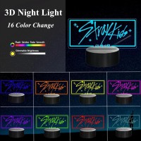 Stay Merch Sk Z Night Light 3D Night Light 16 Colors Adjustable Night Light With Remote Dim S K Fans Gifts For Christmas B