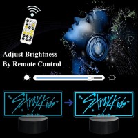 Stay Merch Sk Z Night Light 3D Night Light 16 Colors Adjustable Night Light With Remote Dim S K Fans Gifts For Christmas B