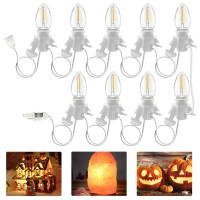 Accessory Cord With 9 Led Light Bulb And Female Plug 15 Ft Christmas Village Light Cord With Clip C7 Led Night Lights For Indo