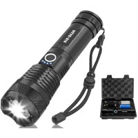 Hinsgear Rechargeable Flashlights High Lumens High Power Led Flashlight Xhp702 Powerful Tactical Flashlight With Zoomable Focu