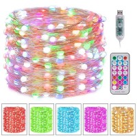 Color Changing Fairy Lights 33 Ft 100 Led Usb String Lights With Remote And Adapter Indoor Twinkle Lights Plug In Easter Lig