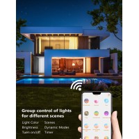 Smart Recessed Lighting 6 Inch Control With App Alexa 16W 5000K High Brightness Color Changing Rgbw Smart Canless Led Recesse