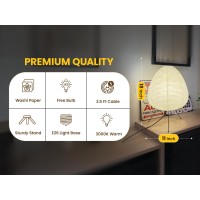 Akia Collection Paper Lamp For Bedroom Dimmable Japanese Rice Paper Floor Lamp Noguchi Style Table And Desk Lamp With Washi S