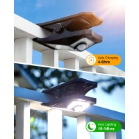 Lifengsoler Solar Lights Outdoor Clip On Motion Sensor Outdoor Lights With 90Leds 2 Pack High Brightness Solar Security Lights