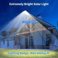 Solar Lights Outdoor 4800W Commercial Grade Solar Street Lights Outdoor 480000 Lumens Solar Parking Lot Lights Dusk To Dawn S