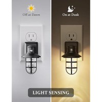 Night Lights Plug Into Wall 2 Pack Vintage Led Night Light Dusk To Dawn Sensor Autoonoff Soft White 3000K 3060Lm Dimma