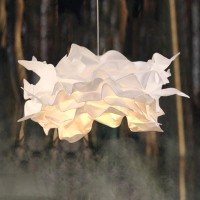 Creative Diy Paper Cloud Pendant Light, Simple Art Paper Flower Ceiling Light Chandelier Decorative Cloud Ceiling Light For Bedroom, Living Room, Dining Room, 33.8