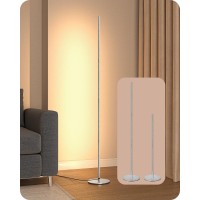 Edishine Led Corner Floor Lamp Minimalist Dimmable Mood Light Adjustable Height 575 Standing Tall Lamp For Living Room Be