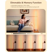 Edishine Led Corner Floor Lamp Minimalist Dimmable Mood Light Adjustable Height 575 Standing Tall Lamp For Living Room Be