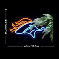 Lulanmp Broncos Neon Sign For Wall Decor Horse Neon Light Football Led Neon Sign Horsehead Neon Wall Sign For Man Cave Sports Cl