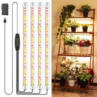 4 Bars 16 Grow Lights For Indoor Plants 240 Leds Full Spectrum Plant Grow Light Strips With Auto Onoff Timer 3912Hrs 10 B