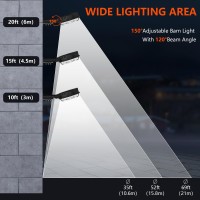 Ceena Led Barn Light, Dusk To Dawn Outdoor Area Lighting, 100W 12500Lm 6000K Adjustable Angle Daylight, Ip66 Waterproof Security Lights For Yard, Street, Garage, Farmhouse,1-Pack