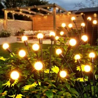 Kelme Solar Garden Lights New Upgraded 4 Pack 32 Led Swaying Firefly Solar Lights Outdoor Garden Decor Sway By Wind Waterproo