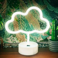 Vifulin Cloud Neon Signs Cloud Lights For Bedroom White Led Cloud Light Room Decor Usbbattery Powered Cloud Neon Light Aesth