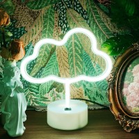 Vifulin Cloud Neon Signs Cloud Lights For Bedroom White Led Cloud Light Room Decor Usbbattery Powered Cloud Neon Light Aesth