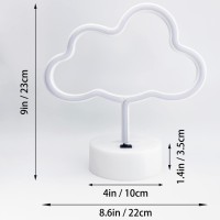 Vifulin Cloud Neon Signs Cloud Lights For Bedroom White Led Cloud Light Room Decor Usbbattery Powered Cloud Neon Light Aesth