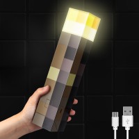 Vatitont Lightup Wall Torch With 3 Lighting Levels Usb Rechargeable Night Lamp Torch Light With Wall Mount Hand Held Led