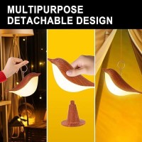 Vquand Bird Small Desk Lamp Dimmer Kids Night Light For Bedroom Cordless Table Lamp With 3 Color Temperature And Touch Sensor