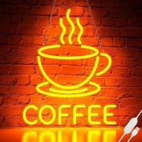 Basaneon Coffee Neon Sign Dimmable Led Coffee Sign Bright Neon Coffee Signs For Coffee Bar Usb Powered Coffee Neon Light Sign