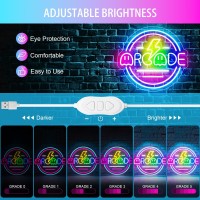 Basaneon Gamer Neon Sign For Gamer Room Decor Dimmable Arcade Neon Signs For Wall Decor Usb Powered Bright Led Neon Gaming Sig