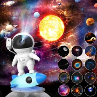 Astronaut Galaxy Projector 13 In 1 Planetarium Star Projector Realistic Starry Sky Led Night Light With Solar System Nebula Moo