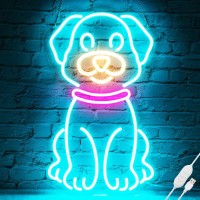 Basaneon Dog Neon Sign For Wall Decor Dimmable Animal Neon Signs Bright Neon Dog Sign Usb Powered Led Dog Neon Light Sign For