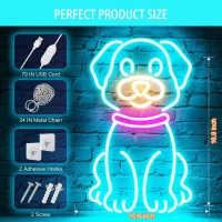 Basaneon Dog Neon Sign For Wall Decor Dimmable Animal Neon Signs Bright Neon Dog Sign Usb Powered Led Dog Neon Light Sign For