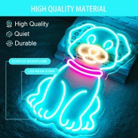 Basaneon Dog Neon Sign For Wall Decor Dimmable Animal Neon Signs Bright Neon Dog Sign Usb Powered Led Dog Neon Light Sign For