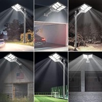 Ofuray 600W Solar Street Lights Outdoor 6500K Outdoor Led Solar Security Flood Lights Dusk To Dawn Wide Angle Lamp With Motion