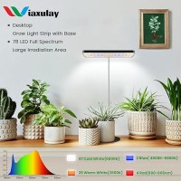 Wiaxulay Grow Lights Full Spectrum Plant Light For Indoor Plants Height Adjustable Desktop Grow Lamp With Auto Timer 61216Hr