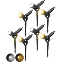 Jackyled Solar Lights For Outside 4 Modes Solar Spot Lights Outdoor Landscape Lighting With 26 Bright Led 2In1 180Adjustable