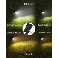 Jackyled Solar Lights For Outside 4 Modes Solar Spot Lights Outdoor Landscape Lighting With 26 Bright Led 2In1 180Adjustable