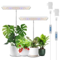 Wiaxulay Plant Grow Light 78 Leds Grow Light For Indoor Plants Full Spectrum Height Adjustable Desk Growing Lamp With Metal Ba