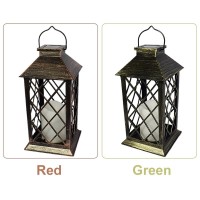 Outdoor Solar Led Lantern, Waterproof Hanging Lantern, Flickering Flameless Candle Light, Decoration Lamp For Patio, Garden, Party, Backyard