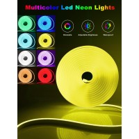 Ledagic 328Ft Led Neon Rope Lights With App And Remote Control Ip65 Waterproof Neon Strip Lights For Outdoor Indoor Diy Desig