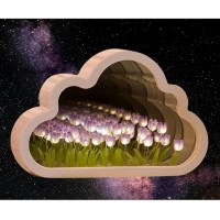 Generic Tulip Mirror Lamp Lampara De Tulipanes Fully Assembled Tulip Mirror Lamp Cloud Night Light And Infinity Flower Mirror