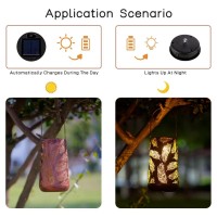 Stargarden Solar Lanterns Outdoor Waterproof Copper Feather Pattern Solar Lantern Decorative Metal Hanging Solar Lanterns Ou