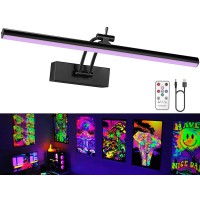 Yuichoy Black Light For Blacklight Tapestry 16 Picture Lights Battery Operated With Remote For Halloween Fluorescent Poster