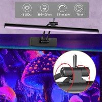 Yuichoy Black Light For Blacklight Tapestry 16 Picture Lights Battery Operated With Remote For Halloween Fluorescent Poster