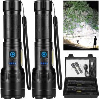 Auraseason Rechargeable Flashlights High Lumens 990 000 Lumen Super Bright Led Flash Light Powerful Flashlight With 7 Modes C