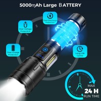 Auraseason Rechargeable Flashlights High Lumens 990 000 Lumen Super Bright Led Flash Light Powerful Flashlight With 7 Modes C