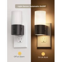 L Lohas Led Night Lights Plug Into Wall Modern Night Light With Dusk To Dawn Sensor Soft White 3000K 0100Lm Dimmable Night L