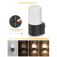 L Lohas Led Night Lights Plug Into Wall Modern Night Light With Dusk To Dawn Sensor Soft White 3000K 0100Lm Dimmable Night L