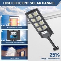 Ecojligoas 200W Solar Street Lights Outdoor Waterproof 12000Lm Led Solar Parking Lot Lights Dusk To Dawn Solar Flood Light Wid