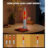 Red Yellow Liquid Motion Lamp For Kids And Adults 135 Inch Relaxing Mood Night Light For Bedroom Office Living Dining Room Tabl