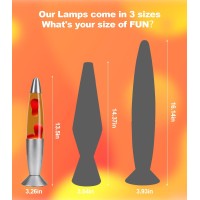 Red Yellow Liquid Motion Lamp For Kids And Adults 135 Inch Relaxing Mood Night Light For Bedroom Office Living Dining Room Tabl